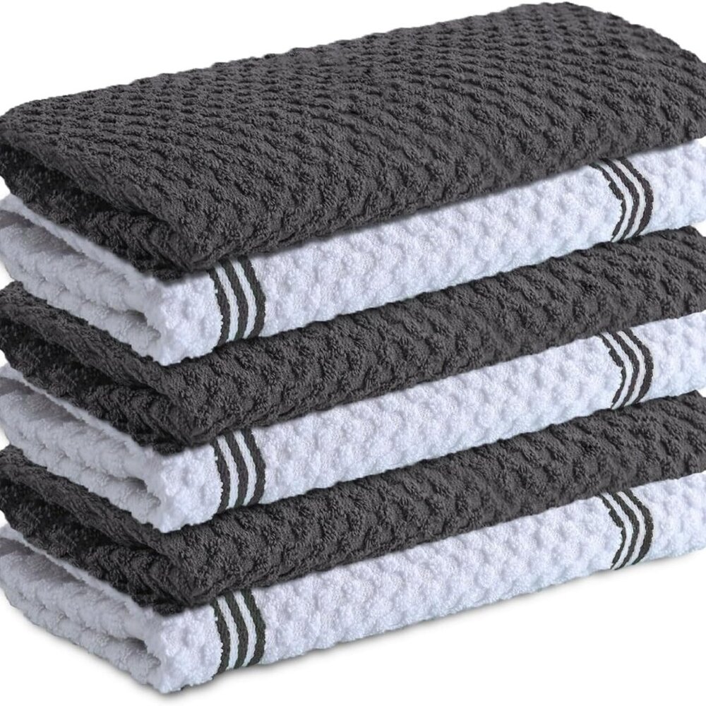 Infinitee Xclusives 100% Cotton Kitchen Towels - 15x25 Inch Ultra Soft Tea Towel